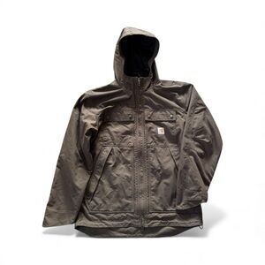 Carhartt Quick Duck Jacket Men Size Medium Full Zip Brown